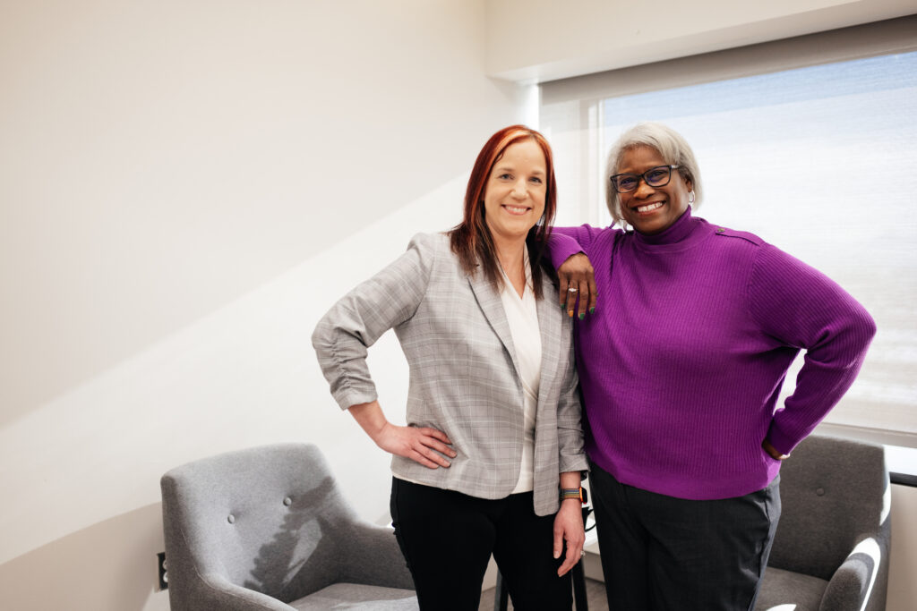 Some of GCI's women in leadership, Anna Gould and Deborah Ferrell.